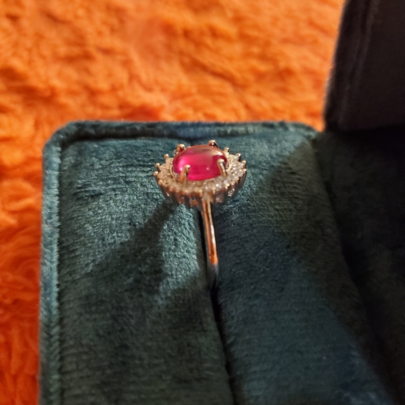 Lab Created Garnet Adjustable Ring - Picture 3 of 5